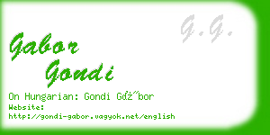 gabor gondi business card